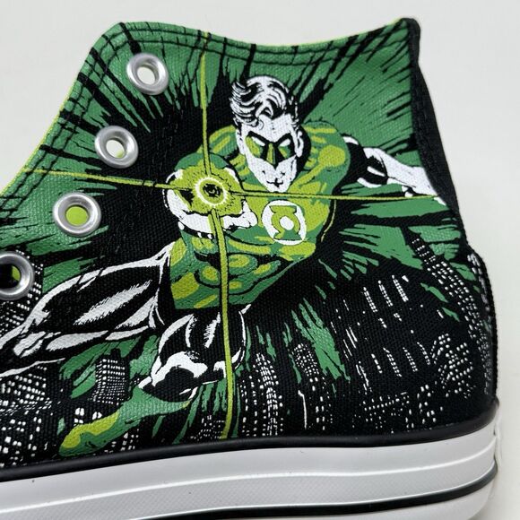 Converse All Star Hi DC Comics Green Lantern Shoes Mens 8 Womens 10 Graphic - Picture 10 of 16